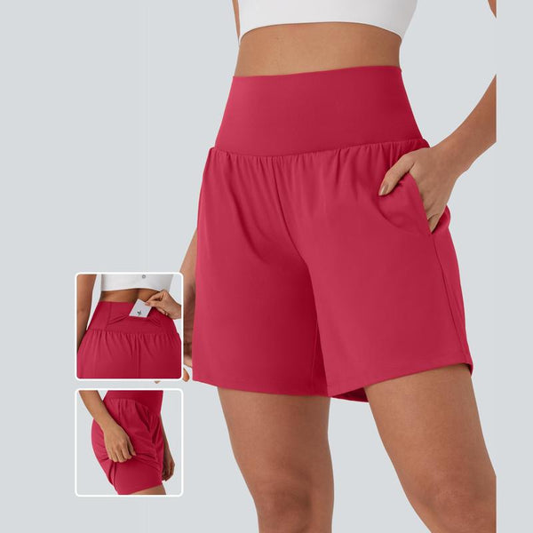 Super High Waisted 2-in-1 Cool Touch Yoga Shorts 7" with Pockets