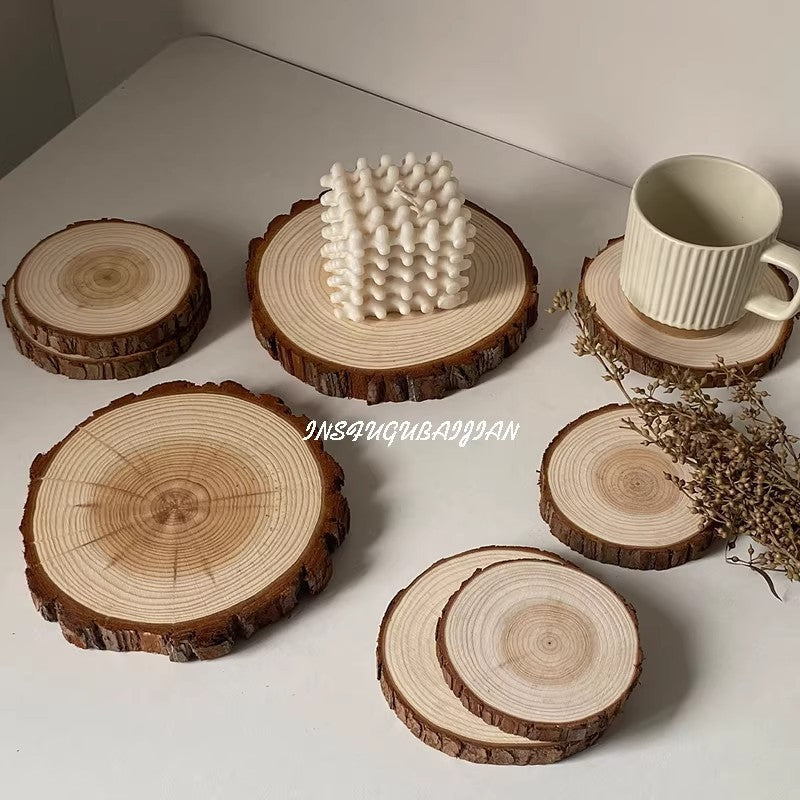 Annual Ring Pine Wood Coaster 1